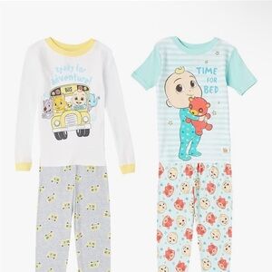 Cocomelon 4 pc pajama set with JJ and school bus 2T GUC